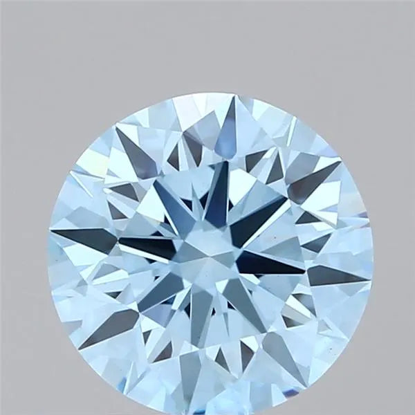2.43ct Round Lab Grown Diamond (Colour Fancy Vivid Blue, Clarity VS1, Cut ID, IGI Certified)