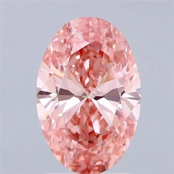 1.87ct Oval Lab Grown Diamond (Colour Fancy Vivid Pink, Clarity VVS2, IGI Certified)