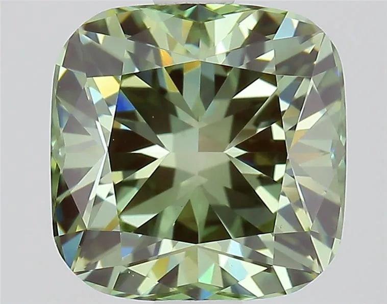 2.02ct Cushion modified Lab Grown Diamond (Colour Fancy Vivid Green, Clarity VS1, IGI Certified)