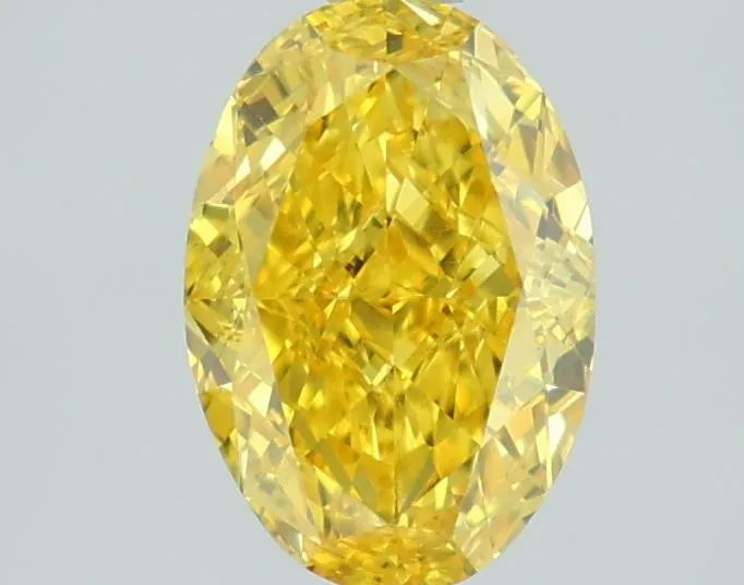 1.50ct Oval Lab Grown Diamond (Colour Fancy Vivid Yellow, Clarity VVS2, IGI Certified)