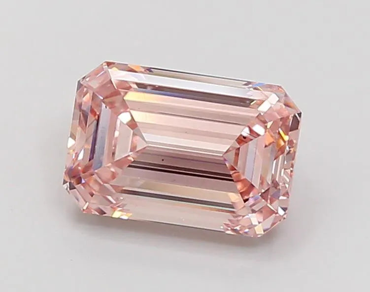 3.02ct Emerald Lab Grown Diamond (Colour Fancy Brownish Pink, Clarity VS2, IGI Certified)