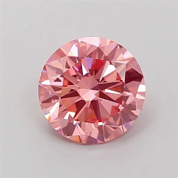 1.01ct Round Lab Grown Diamond (Colour Fancy Vivid Pink, Clarity VS2, Cut VG, IGI Certified)