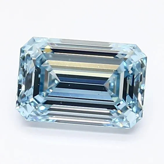 1.00ct Emerald Lab Grown Diamond (Colour Fancy Intense Blue, Clarity VS2, IGI Certified)