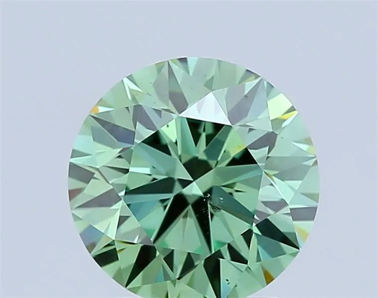 2.44ct Round Lab Grown Diamond (Colour Fancy Vivid Green, Clarity VS1, Cut ID, IGI Certified)