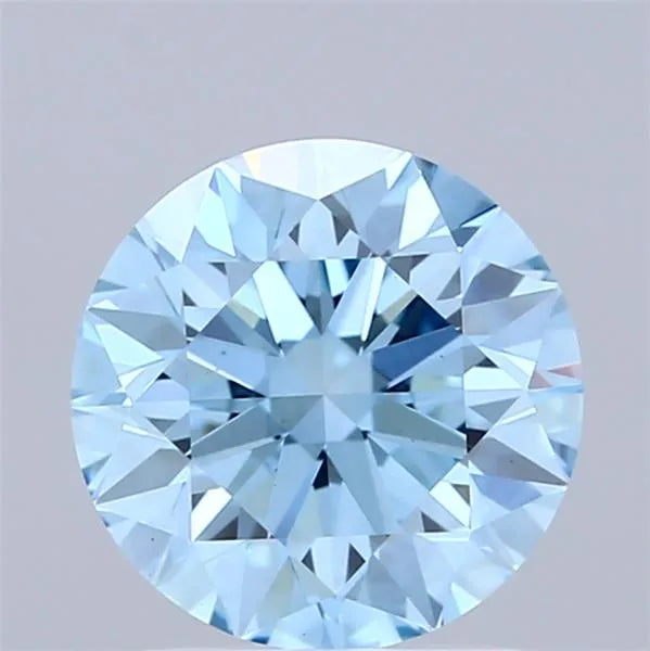 1.89ct Round Lab Grown Diamond (Colour Fancy Vivid Blue, Clarity VS1, Cut EX, IGI Certified)