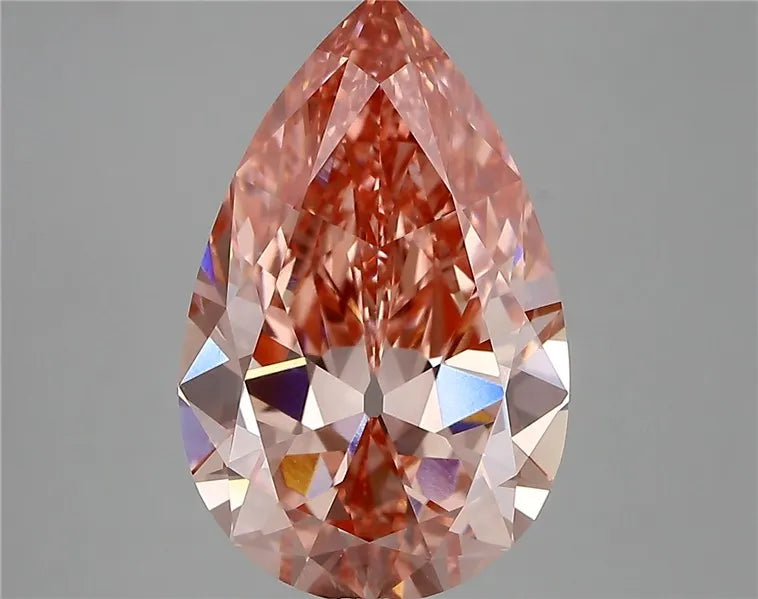 5.67ct Pear Lab Grown Diamond (Colour Fancy Vivid Pink, Clarity VS1, IGI Certified)