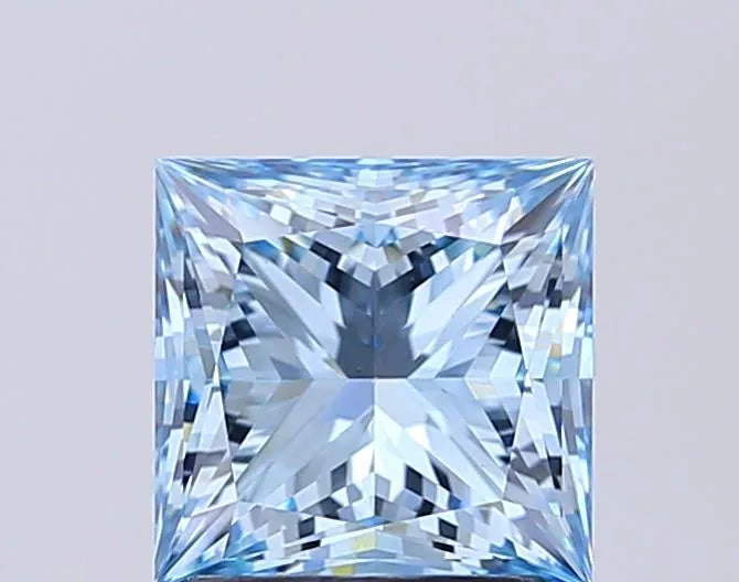 2.01ct Princess Lab Grown Diamond (Colour Fancy Intense Blue, Clarity VS1, IGI Certified)
