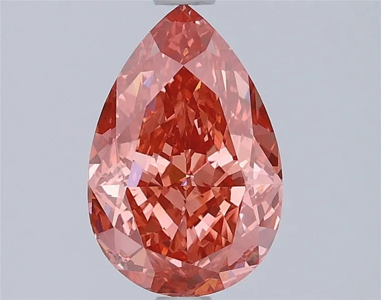2.09ct Pear Lab Grown Diamond (Colour Fancy Vivid Pink, Clarity VS1, IGI Certified)