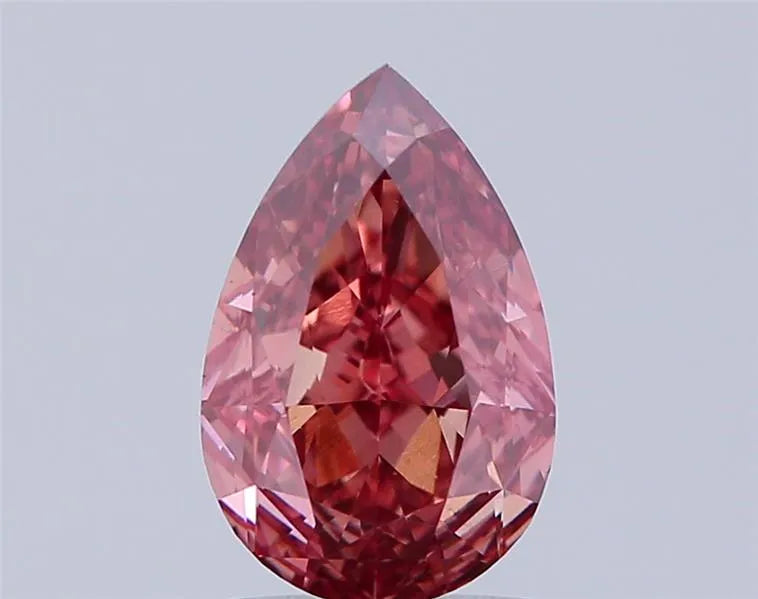 1.63ct Pear Lab Grown Diamond (Colour Fancy Brown Pink, Clarity VVS2, IGI Certified)
