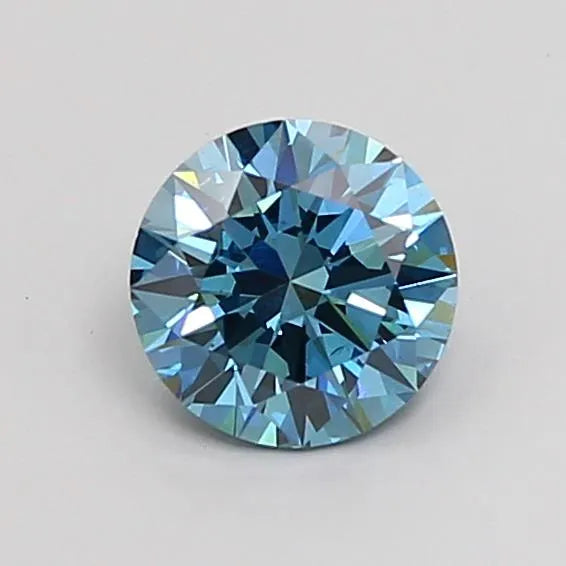 1.02ct Round Lab Grown Diamond (Colour Fancy Vivid Blue, Clarity VS2, Cut EX, IGI Certified)