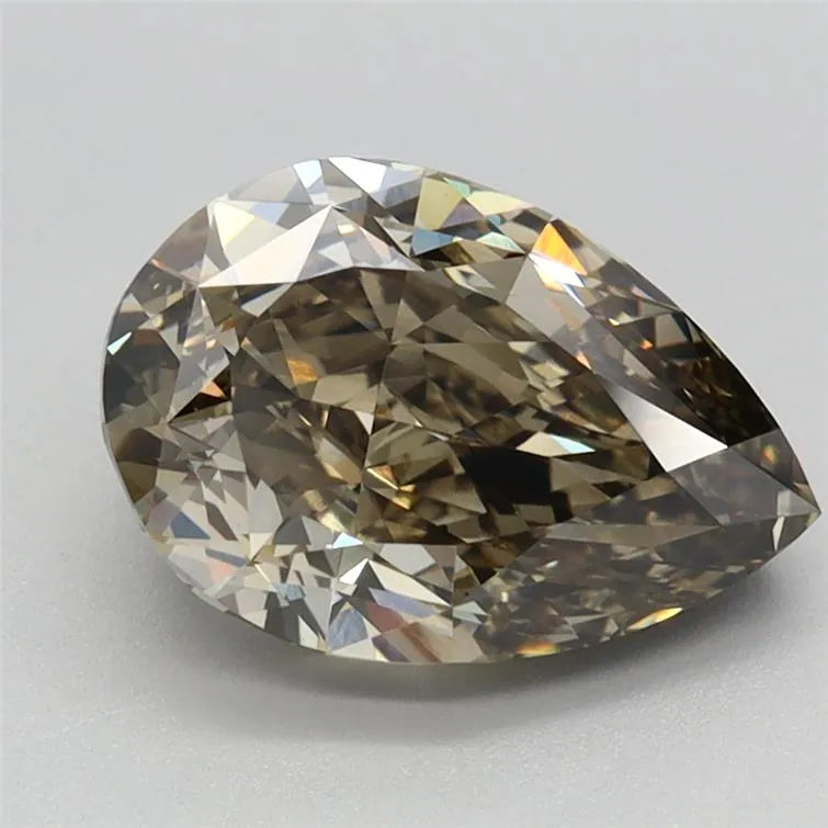 2.30ct Pear Lab Grown Diamond (Colour Fancy Gray, Clarity VVS2, Cut GD, IGI Certified)