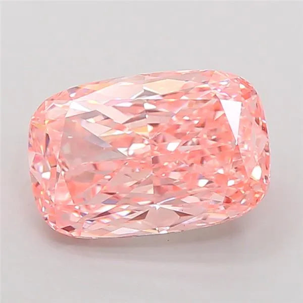 3.06ct Cushion modified Lab Grown Diamond (Colour Fancy Vivid Pink, Clarity VS1, IGI Certified)