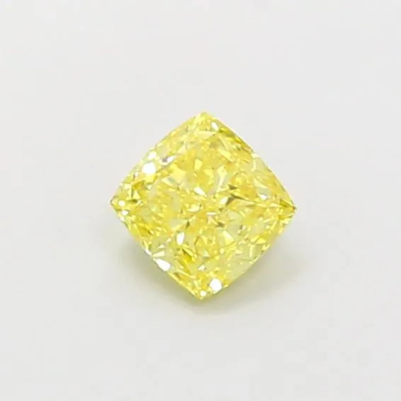 0.44ct Cushion modified Lab Grown Diamond (Colour Fancy Vivid Yellow, Clarity VVS1, IGI Certified)