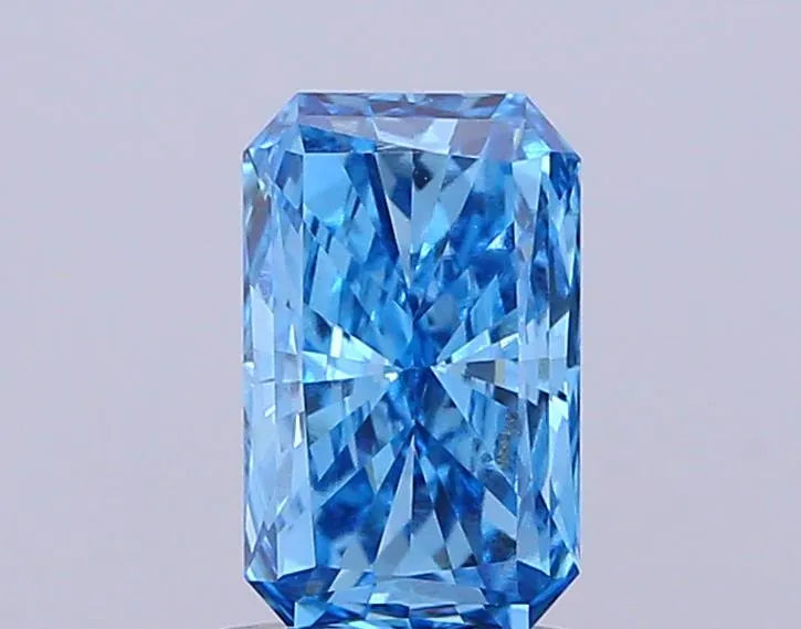0.88ct Radiant Lab Grown Diamond (Colour Fancy Vivid Blue, Clarity VVS2, IGI Certified)