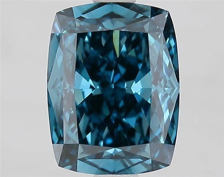 2.19ct Cushion modified Lab Grown Diamond (Colour Fancy Vivid Blue, Clarity VVS2, IGI Certified)