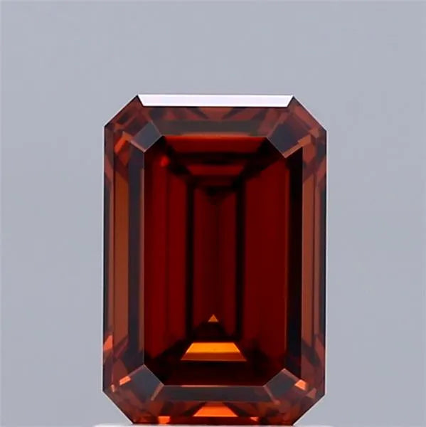 1.50ct Emerald Lab Grown Diamond (Colour Fancy Vivid Orange, Clarity VVS2, IGI Certified)