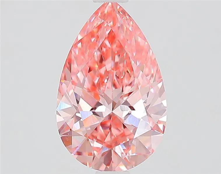 1.51ct Pear Lab Grown Diamond (Colour Fancy Vivid Pink, Clarity VVS2, IGI Certified)