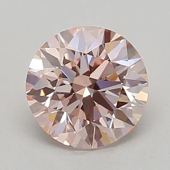 0.68ct Round Lab Grown Diamond (Colour Fancy Pink, Clarity VS1, Cut ID, IGI Certified)