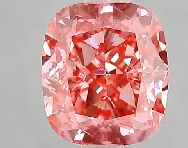 1.60ct Cushion modified Lab Grown Diamond (Colour Fancy Vivid Pink, Clarity VS1, IGI Certified)
