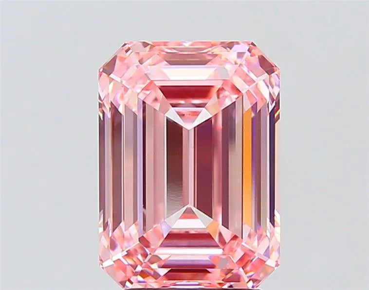 4.04ct Emerald Lab Grown Diamond (Colour Fancy Intense Pink, Clarity VVS2, IGI Certified)