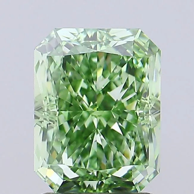 2.01ct Radiant Lab Grown Diamond (Colour Fancy Vivid Green, Clarity VVS1, IGI Certified)