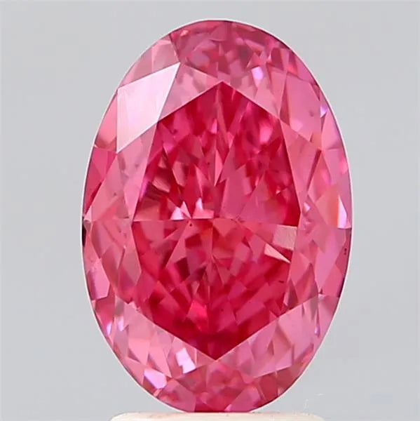 3.06ct Oval Lab Grown Diamond (Colour Fancy Vivid Pink, Clarity VS1, IGI Certified)