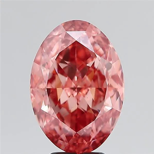 5.40ct Oval Lab Grown Diamond (Colour Fancy Vivid Pink, Clarity VS1, IGI Certified)