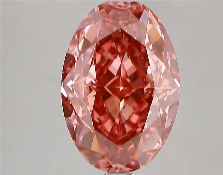 5.01ct Oval Lab Grown Diamond (Colour Fancy Vivid Pink, Clarity VS2, IGI Certified)