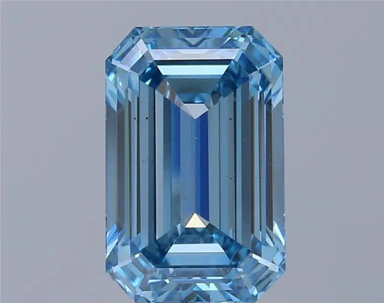 1.62ct Emerald Lab Grown Diamond (Colour Fancy Intense Blue, Clarity VS2, IGI Certified)