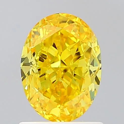 1.50ct Oval Lab Grown Diamond (Colour Fancy Vivid Yellow, Clarity VVS2, IGI Certified)