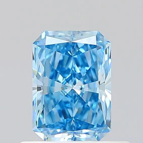 0.65ct Radiant Lab Grown Diamond (Colour Fancy Vivid Blue, Clarity VVS2, IGI Certified)