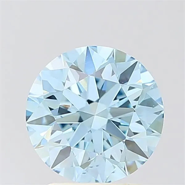2.02ct Round Lab Grown Diamond (Colour Fancy Vivid Blue, Clarity VS2, Cut ID, IGI Certified)