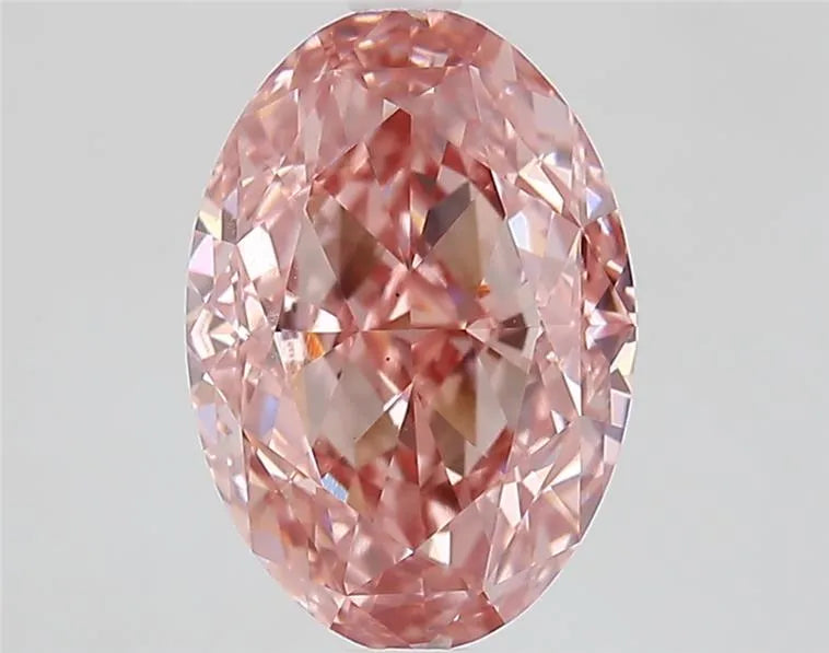 3.22ct Oval Lab Grown Diamond (Colour Fancy Vivid Pink, Clarity VS1, IGI Certified)
