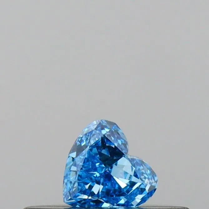 0.12ct Heart Lab Grown Diamond (Colour Fancy Vivid Blue, Clarity VS1, IGI Certified)