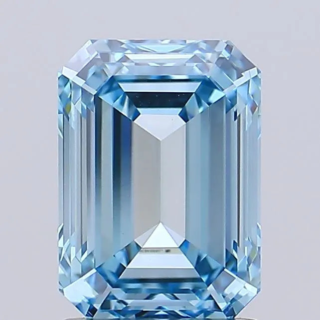 1.86ct Emerald Lab Grown Diamond (Colour Fancy Intense Blue, Clarity VVS2, IGI Certified)