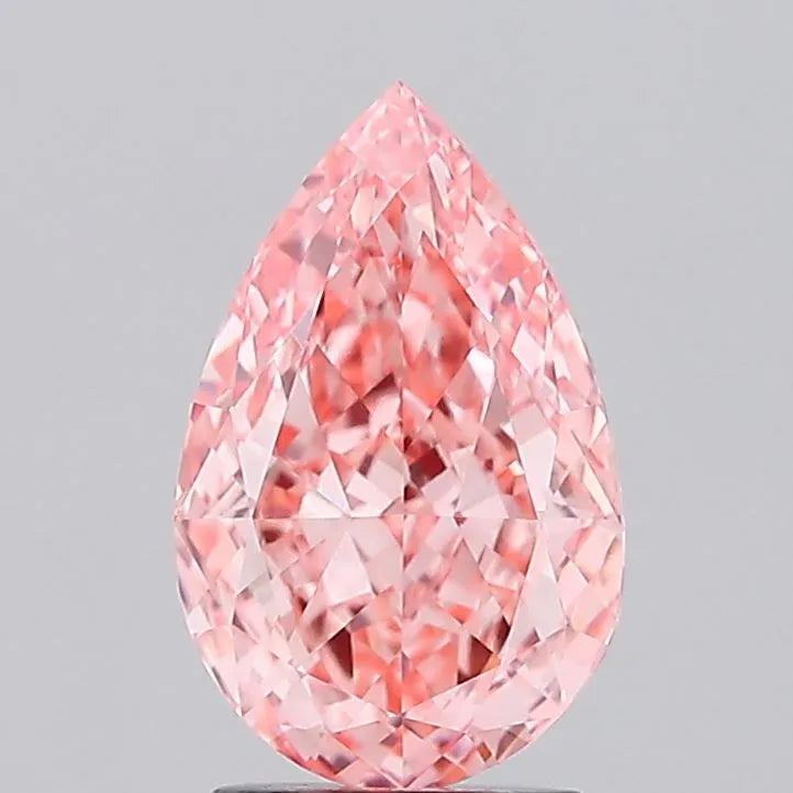 2.66ct Pear Lab Grown Diamond (Colour Fancy Vivid Pink, Clarity VVS2, IGI Certified)