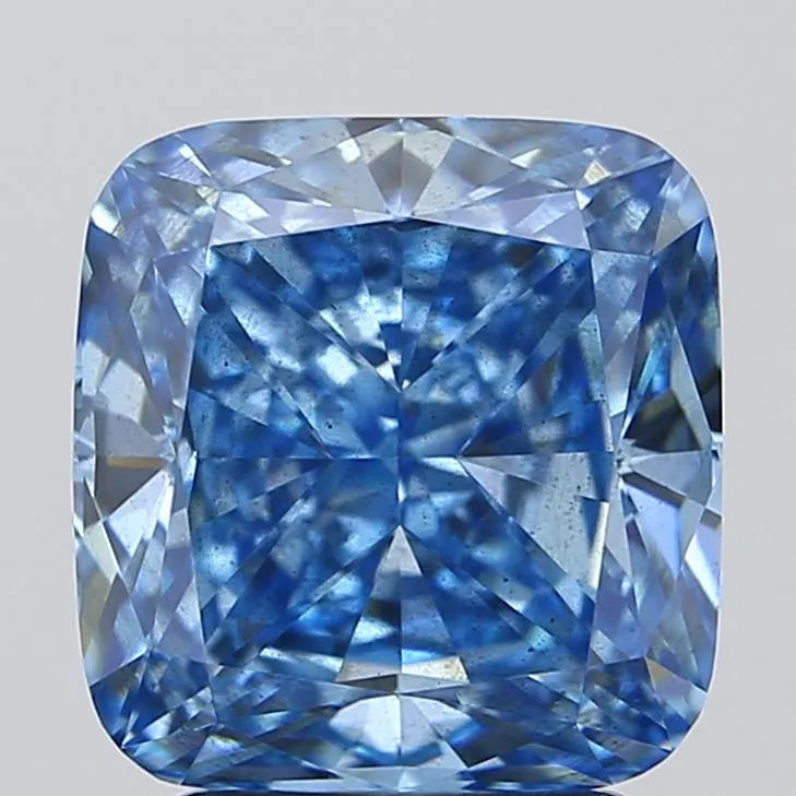 3.00ct Cushion modified Lab Grown Diamond (Colour Fancy Vivid Blue, Clarity SI2, IGI Certified)