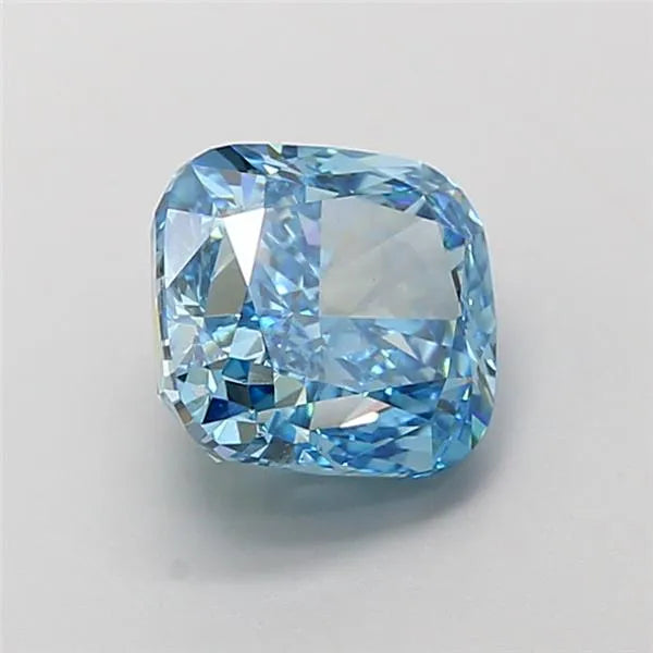 3.00ct Cushion modified Lab Grown Diamond (Colour Fancy Vivid Blue, Clarity VS1, IGI Certified)
