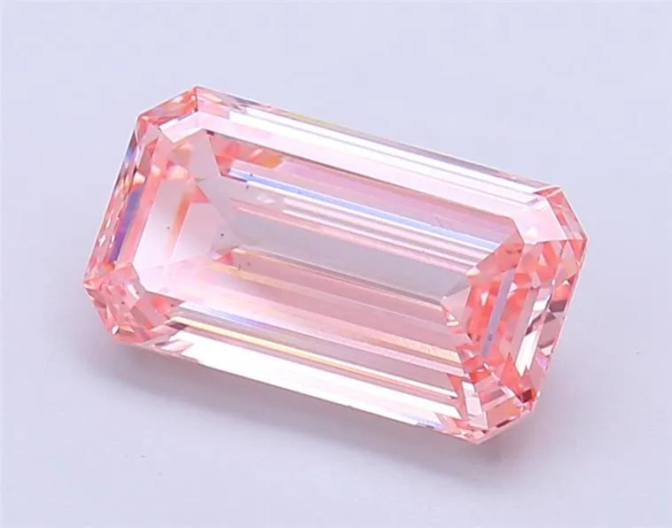 3.00ct Emerald Lab Grown Diamond (Colour Fancy Intense Pink, Clarity VS2, IGI Certified)