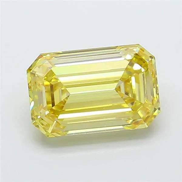 3.00ct Emerald Lab Grown Diamond (Colour Fancy Intense Yellow, Clarity VS1, IGI Certified)