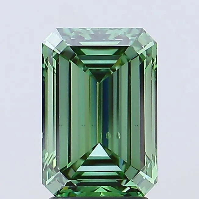 3.00ct Emerald Lab Grown Diamond (Colour Fancy Vivid Green, Clarity SI1, IGI Certified)