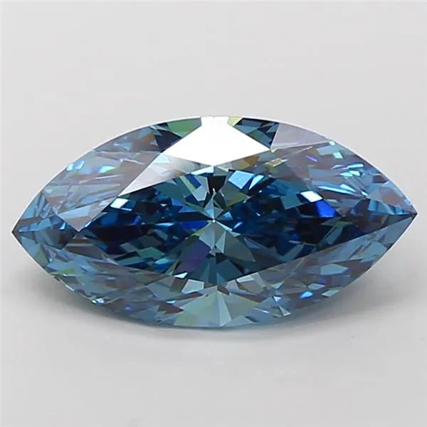 3.00ct Marquise Lab Grown Diamond (Colour Fancy Vivid Blue, Clarity VS2, IGI Certified)