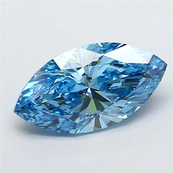 3.00ct Marquise Lab Grown Diamond (Colour Fancy Vivid Blue, Clarity VVS2, IGI Certified)
