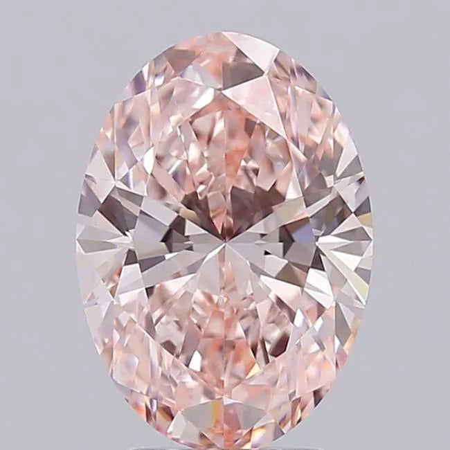 3.00ct Oval Lab Grown Diamond (Colour Fancy Intense Pink, Clarity VVS2, IGI Certified)