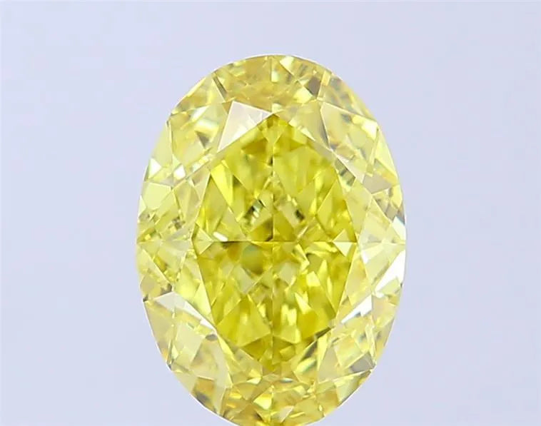 3.00ct Oval Lab Grown Diamond (Colour Fancy Intense Yellow, Clarity VS2, IGI Certified)