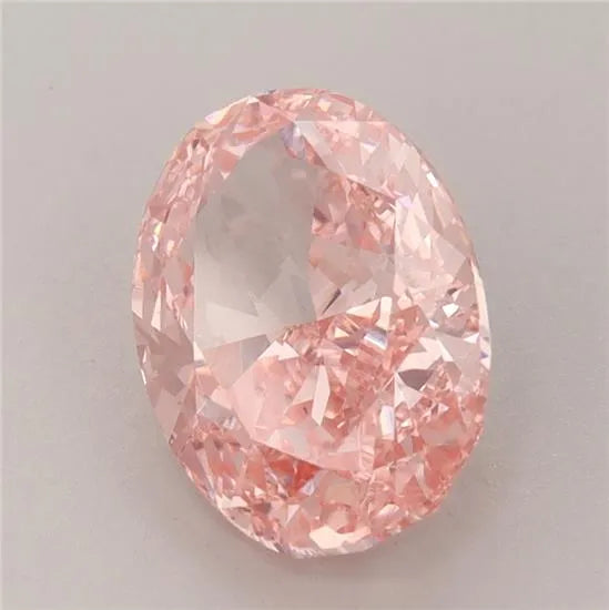 3.00ct Oval Lab Grown Diamond (Colour Fancy Vivid Pink, Clarity VS1, IGI Certified)
