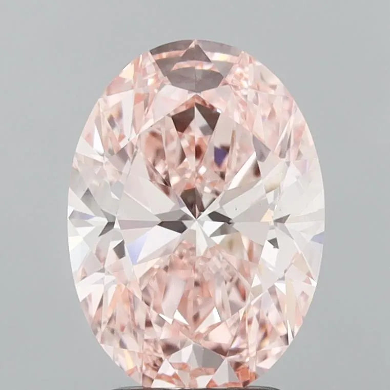 3.00ct Oval Lab Grown Diamond (Colour Fancy Vivid Pink, Clarity VS1, IGI Certified)