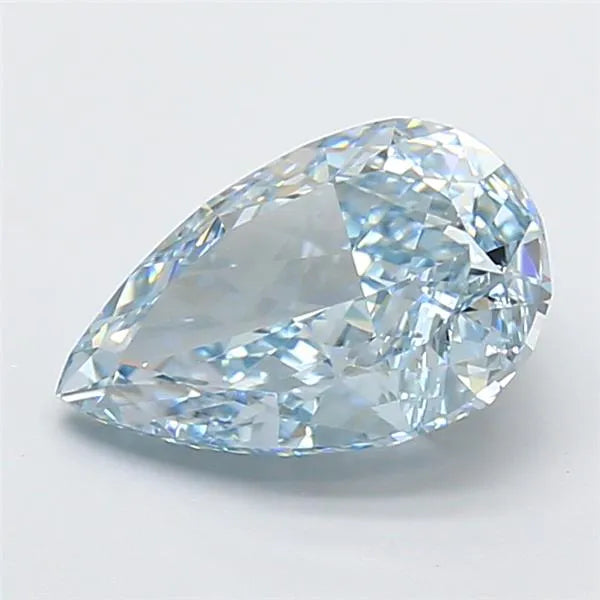 3.00ct Pear Lab Grown Diamond (Colour Fancy Intense Blue, Clarity VVS2, IGI Certified)