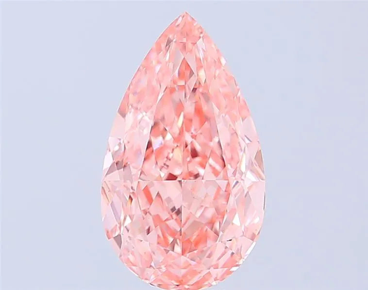 3.00ct Pear Lab Grown Diamond (Colour Fancy Vivid Pink, Clarity VS1, IGI Certified)
