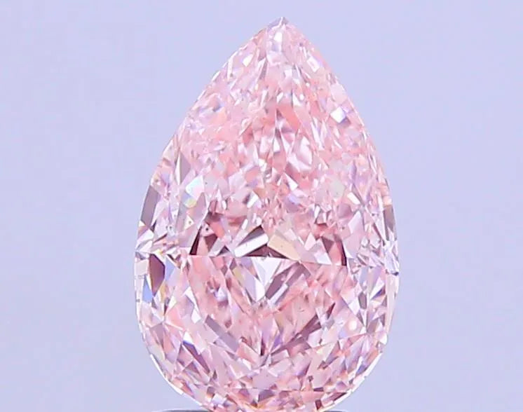 3.00ct Pear Lab Grown Diamond (Colour Fancy Vivid Pink, Clarity VS2, IGI Certified)